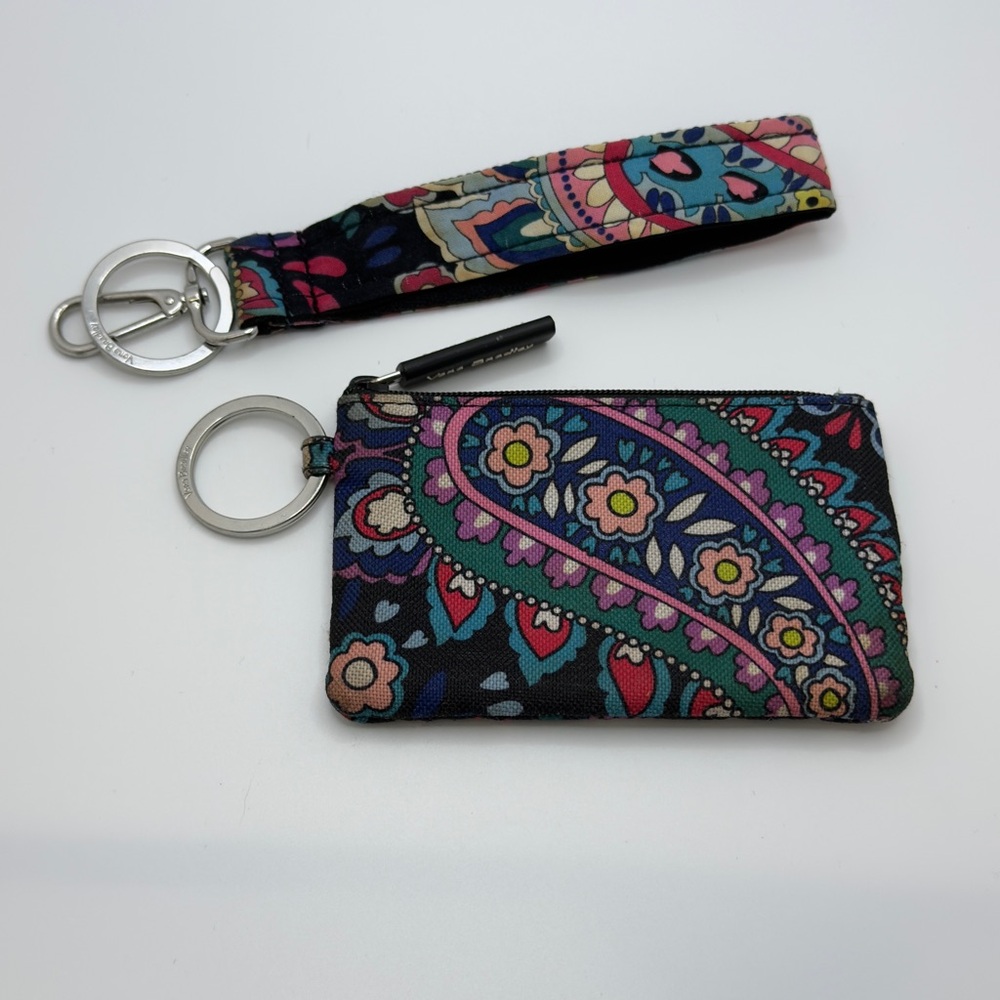 Floral Paisley Wristlet Keychain
